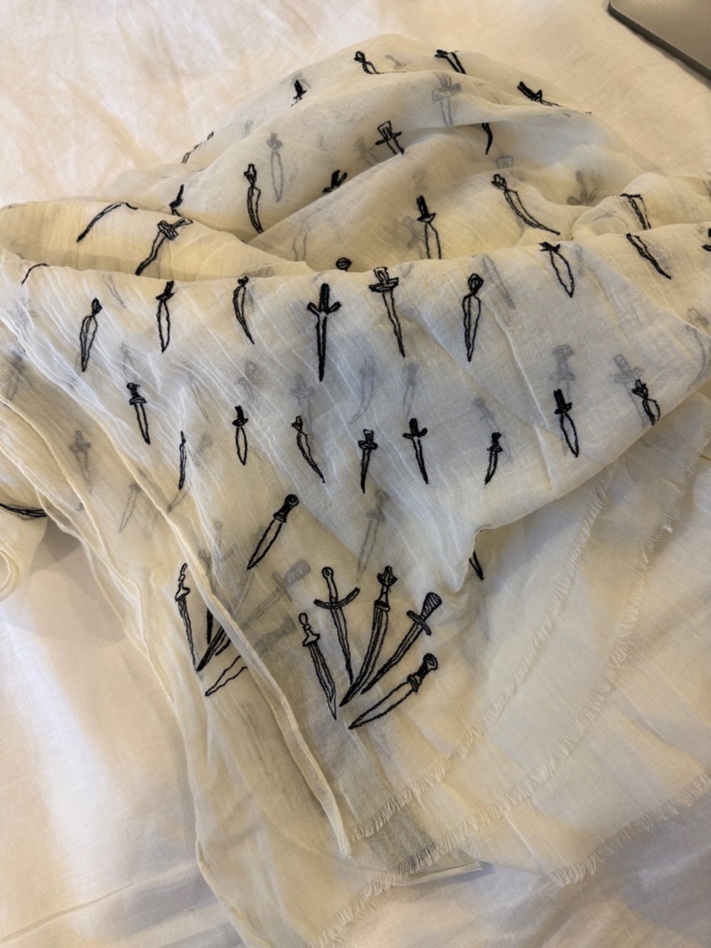 rag & bone Embroidered Dagger Scarf